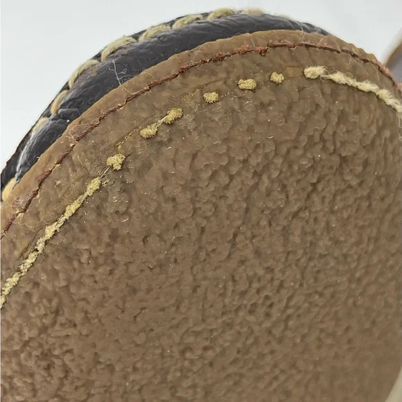 LL Bean Moccasin Slipper Brown Moc Toe Slip-On Loafer Leather 212984 Mens 10 Med - Picture 11 of 14